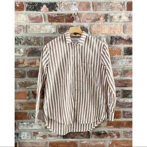 Madewell Ex Boyfriend Oversized Stripe Button Down Shirt Size Extra Extra Small